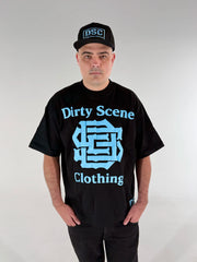 Dirty Scene 350GSM Heavyweight Cotton T-Shirt – Electric Blue