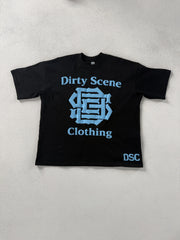Dirty Scene 350GSM Heavyweight Cotton T-Shirt – Electric Blue