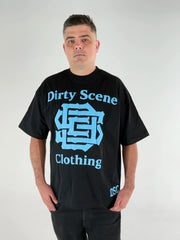 Dirty Scene 350GSM Heavyweight Cotton T-Shirt – Electric Blue