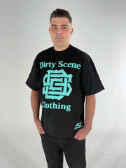 Dirty Scene 350GSM Heavyweight Cotton T-Shirt – Turquoise