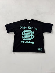 Dirty Scene 350GSM Heavyweight Cotton T-Shirt – Turquoise