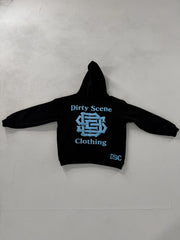 Dirty Scene Heavyweight Box Hoodie – Cyan Blue