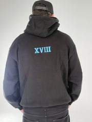 Dirty Scene Heavyweight Box Hoodie – Cyan Blue